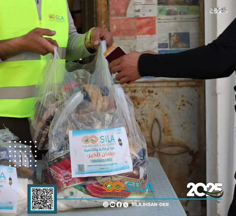 Distribution of food baskets in the Jableh area